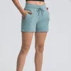Vêtements de gym Pantalon de yoga de luxe Shorts sport à taille haute lâche avec des poches entraînement à la suppression de Deportivo Mujer