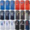 Screen Print Basketball Kenrich Williams Jersey 34 Ty Jerome 16 Derrick Favors 15 Josh Giddey 3 Tre Menn 23 Gabriel Deck 14 Jaylen Hoard 8 Orange Blue Men Woman Youth