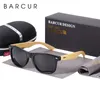 Barcur Polarised Glasses Men Bamboo Wood Sun Women Fashion Mirror Solglasögon Brand Designer Eyewear 220513