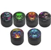 The latest 50x45mm Smoke grinder four -layer aluminum alloy dead skull smoke grinding device many styles support custom LOGO