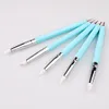 10PCS/Set Silicone Clay Sculpting Tool Modeling Dotting Pen Pottery Craft Use for DIY Handicraft Nail Art XBJK2207