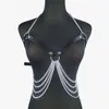sexyy Leather Body Chain Harness Erotic lingerie For Women Bra Top Chest Waist Belt Punk Fashion Metal Girl sexy Toy Accessories