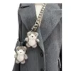 Anahtarlıklar sevimli ayı hayvan kabarık bebek gerçek anahtarlık sırt çantası oyuncak çanta telefon dekorasyon anahtar yüzüğü çocuk hediyesi anahtarkeychains anahtarchainseychains