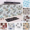 Wall Stickers 20x20cm 6PCS PVC Tile Decals DIY Waterproof Sticker Floor Wallpaper Kitchen Bathroom Home DecorationWall