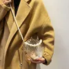 Fashion Acrylic Shell Evening Bags for Women Clear Pearl Chain Ladies Shoulder Crossbody Bag 2022 New Party Purse and Handbags