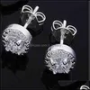 Other Jewelry Sets 3Pcs Necklace Ring Earrings Jewellery Accessories Zircon Crystal Suit Plated Sier Ornaments 10 8Zr Y2 Drop Deliver Dhbzs