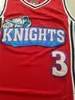 Hommes Los Angeles Knights 3 Cambridge Moive Basketball Jerseys 2002 Cinéma comme Mike Hollywood University Rouge Blanc Équipe Couleur Toutes les coutures Sports Top Qualité