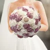 Декоративные цветы венки 1 %/лот кремовый свадебный цветок невесты с бриллиантом для вечеринки.