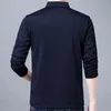 Zipper Długie rękawowe koszulka polo Men Men Casual Solid Men Clothing Polos koszule Męskie moda Slim Fit Tops 0005 220726