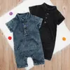 vêtements de créateurs pour enfants filles garçons barboteuse INS infantile bambin Denim Combinaisons 2019 Boutique d'été bébé Escalade Vêtements