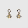 Fashion Earring Designer Luxury Bee och Diamond Lion Head och Letter Sign High End örhängen för kvinna Topkvalitet Multiplica Option258o