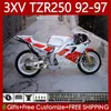 Corps de carénations pour Yamaha TZR 250 TZR250 R RR TZR-250 TZR250R 92 93 94 94 94 97 97 CHARDON 117NO.50 YPVS Blanc rouge 3XV TZR250-R 1992 1993 1994 1995 1996 1997 TZR250RR 92-97 Bodywork