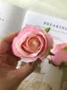 Decorative Flowers & Wreaths 10pcs Pink Wholesale Rose Buds Heads Artificial Silk Flower For Boutonniere DIY Wedding BouquetDecorative