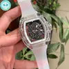 시계 손목 시계 디자이너 남성의 비즈니스 투명 자동 기계식 Richa 시계 패션 트렌드 중공 고무 분쇄기 발광