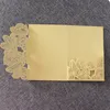 Invitations d'ivoire Cartes de voeux de fiançailles d'anniversaire de mariage Fleur découpée au laser Papier de poche Inviter un approvisionnement personnalisé de haute qualité 220711