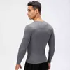 Fitness Men Autumn Long Sleeve T-Shirt Causal Sport Compression Sweatshirts Quick Dry High Elastic Outdoor Training Gym Clothing L220704