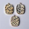 Colares pendentes de 3cm Natural Dalmation Labradorita Imagem Jaspers Charme de Pedra para Jóias Brincho de Colarring Diypend Diypend