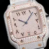 2023MQQ8 Volledige diamantheren Watch Automatische mechanische horloges 40 mm met diamant bezaaide stalen armband polshorloge zakelijke polshorloges Montre de luxe