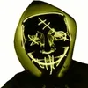 Fashion Creative Led Multolor Luminous Mask for Holiday Party Decoration Masquerade Ball Masks Horror Gepersonaliseerde rekwisieten 19YG D3