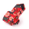 New Floral Tie For Men Women Skinny Cotton Neck Tie For Wedding Casual Mens Neckties Classic Suits Flower Print Neck Ties Cravat Y220329