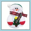 Party Decoration Event Supplies Festive Home Garden Christmas Snowman Sierware Tableware Holder Knife Fork Bag Pouch Decor For Dinner Tabl