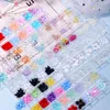 Fashion 3D AURORA Nail Art Decorations Bow Bear Butterfly Resin Nail Bijoux Pearl Nails Beauty for Diy Manucure Charms Mixed 12 Grids Design Accessoires