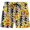 Luxo masculino casual 3d estampado estilo de verão de luxo de luxo real shorts preto shorts de banho rápido seco engraçado 220425