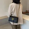 Haute qualité femme nouvelle mode chaîne polyvalente petit sac carré filet rouge coréen une épaule sac de messager sacs à main en ligne