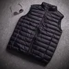 Piumino da uomo Parka da uomo Gilet invernale caldo per uomo Autunno Casual Parka anatra bianca Giacca senza maniche Varsity Uomo Primavera Ultraleggero