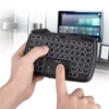 RII RK707 2.4GHz Wireless Game Controller Keyboard -Maus -Kombination mit Touchpad weißer Backbeleuchtung Turbo Vibration Funktion für Smart TV