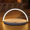 Moderno simples sem fio Carregamento Nightlight Fast Wireless Charger Touch Control de 3 níveis para Galaxy iPhone AirPods