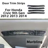 Accoudoir de porte de voiture rétroviseur accessoires de Modification de motif en Fiber de carbone pour Civic 9th Gen 2012 2013 2014 pièces décoratives