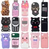 3D Fashionabla mjuka silikonfodral för IPhone 14PROMAX 14PRO 14 13 12 Pro MAX SE2020 7 8 Plus 14PLUS X XR XS Max Cartoon Cat Pig Ice Cream Cover