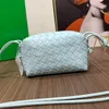 Top Mini Loop Kameratasche Intreccio Leder Kreuzkörper Taschen Luxury Single-Fach Reißverschluss-Umhängetaschen handgefertigte Weave Square Tasche