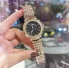 Alta qualità Top model Lady Orologi al quarzo 37mm Casual diamanti romani anello donna oro rosa acciaio inossidabile Premium Perfect Cute Nice Orologi da polso montre de luxe