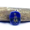 Natürliche Lapislazuli-Energiestein-Halskette, Heilmeister-Requisite, Chakra, vier Elemente, Reiki-Symbol, Männer und Frauen, Anhänger, Amulett, Pendel, 268a