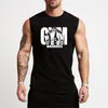 Gym Tank Top Mens Fitness Clothing Compression Vest Cotton Bodybuilding Stringer Tanktop Muscle Singlet Workout Sleeveless Shirt 220615