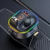 T86 Bluetooth Car Kit FMトランスミッターMP3プレーヤータイプC PD 20W USB QC3.0高速充電カー充電器のハンズフリー