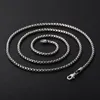 Kettingen 3mm brede doos ketting hanger puur 925 sterling zilver mannen vrouwen ketting verklaring sieraden voor vrouwenChains8312679