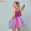 Dziewczyny Butterfly Fancy Fancy Tutu Sukienka Kostium Kids Kids Princess Birthday Party Halloween Cosplay Kid