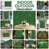 Coroas de flores decorativas Pcs Artificial Boxwood Grass 25x25cm Backdrop Painéis Topiary Hedge Plant Garden Backyard Cerca Greenery Wall