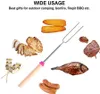 Kitchen Tools 31cm BBQ Fork Stainless Steel Marshmallow Grill Stick Telescopic Skewers Hot Dogs BBQ Picnic Camping