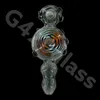 Heady Pipe Glass Hand Pipes 5 "喫煙カタツムリのハニカムスプーン水ギセルパイプタバコ4色GH04