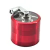 Tobacco Grinder 50mm 4 Layers Zicn Alloy Hand Crank Tobacco Grinders Metal for Herbs Herbal Towel Smoking Accessories