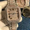 Zegarki designerskie kamienie moissanitowe Royal Watch Rose Gold Silver Pass Test Men Diamonds Jakość automatycznego ruchu mechanicznego luksusowy pełny