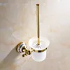 Набор аксессуаров для ванны Европейский золотой керамический аксессуары для ванной комнаты наборы хромовые жесткие настенные настенные латунь QY1Bath
