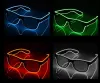 Świąteczna dekoracja LED Świecające okulary El Wire Luminous Party-Glasses Oczoce na urodziny Halloween przyjęte przyjęcie Dostawca dekoracyjny