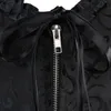 Bustiers korsetter Sexig korsett och plusstorlek blommig vintage gotisk korsett dragkedja spetsar upp överbusta underkläder för kvinnorbuster