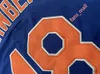 Película Mitchell y Ness Baseball Jersey Vintage 14 Ernie Banks Jersey Cosido Transpirable Deporte Venta Alta calidad Retro Hombre Gris Crema Azul Blanco