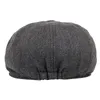 Мужчины Beret Vintage Herringbone Gatsby Tweed Hat Sboy Beret Hat Spring Flat